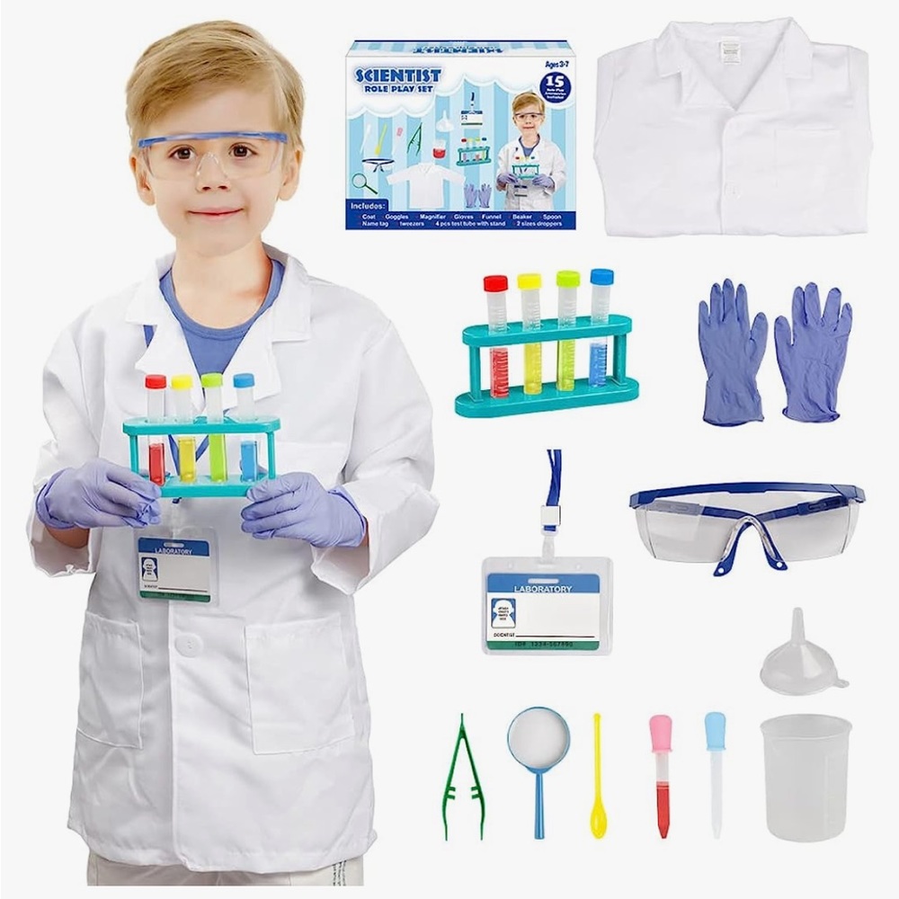 Lesheng space Scientist Costume for Boys Girls Age 4-8